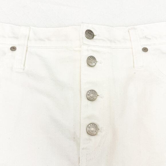 Madewell Rigid Denim A-Line Button Fly Skirt White Size 32 NWT - Picture 3 of 9